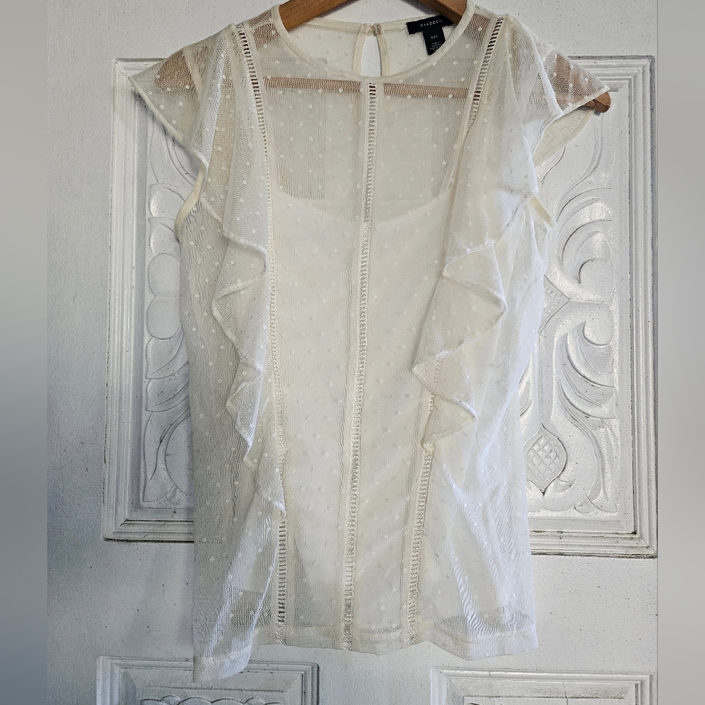Halogen Women's Ivory Lace Blouse
